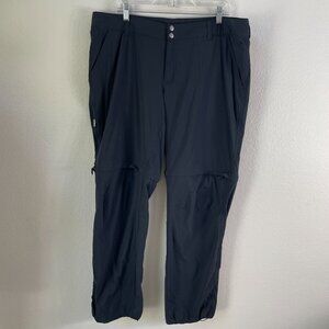 Columbia Womens Plus 18W Omni Shield Convertible Pants Black Outdoors Hiking